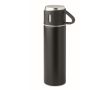 Thermos en inox de 420 ml avec bouchon gobelet de 150 ml couleur noir