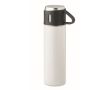Thermos en inox de 420 ml avec bouchon gobelet de 150 ml couleur blanc