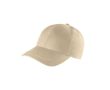 Casquette en coton recyclé à 6 panneaux et boucle ajustable couleur beige