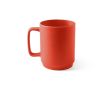 Tasse en céramique avec grande anse et finition mate 330 ml couleur rouge