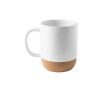 Tasse en céramique avec base en liège amovible 410 ml couleur blanc