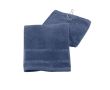 Serviette de golf avec manche en métal couleur bleu