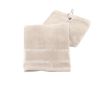Serviette de golf avec manche en métal couleur beige