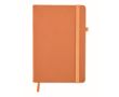 Carnet de notes avec papier recyclé couleur orange