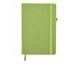 Carnet de notes avec papier recyclé couleur vert lime