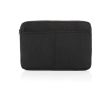 Pochette pour PC 15,6\" en coton recyclé à poches frontales couleur noir