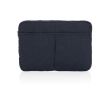 Pochette pour PC 15,6\" en coton recyclé à poches frontales couleur bleu marine
