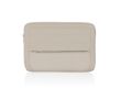 Pochette pour PC 15,6\" en RPET à coutures et poche frontale couleur beige