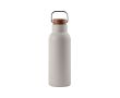 Thermos en inox recyclé à poignée et bouchon en bois 580ml couleur gris