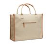 Grand sac de bureau en toile recyclée avec compartiment PC couleur ivoire