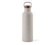Thermos en inox recyclé à poignée et bouchon en bois 800ml couleur gris