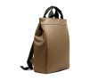 Sac à dos polyvalent exclusif en cuir synthétique à poche PC couleur marron