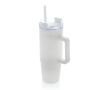 Mug thermique en plastique recyclé à couvercle 3 voies 900ml couleur blanc