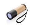 Lampe torche en bambou et plastique recyclé de 20m de portée couleur marron