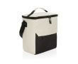 Sac isotherme en RPET à poche frontale, capacité 12 canettes couleur blanc cassé