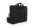 Sacoche pour PC 15,4\" en coton recyclé avec poche frontale couleur noir