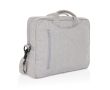 Sacoche pour PC 15,4\" en coton recyclé avec poche frontale couleur gris