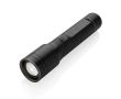 Lampe torche en aluminium recyclé, 5 modes et portée de 800m couleur noir