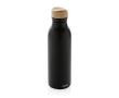Bouteille en inox recyclé avec bouchon en bambou 600ml couleur noir