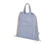 Sac en coton recyclé avec cordon de serrage 150g/m² couleur bleu chiné