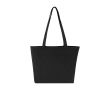 Sac à provisions en coton recyclé zippé 500 g/m² couleur noir