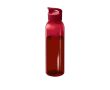Bouteille transparente en plastique recyclé à poignée 650ml couleur rouge