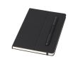 Carnet écologique avec stylo intégré et pages lignées couleur noir