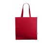 Sac à provisions en coton recyclé à anses courtes 220 g/m² couleur rouge