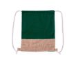 Sac ficelle en 100% coton avec base en jute 120g/m² couleur vert