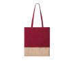 Sac en 100% coton coloré avec base en jute 120g/m² couleur bordeaux