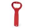 Décapsuleur en aluminium recyclé, manche découpé à suspendre couleur rouge