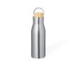 Bouteille en inox recyclé à double paroi avec anse 500ml couleur argenté