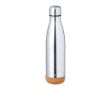 Bouteille double paroi en inox recyclé à base en liège 500ml couleur argenté