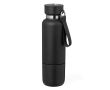 Thermos en inox de 550 ml avec gobelet de 300 ml et dragonne couleur noir