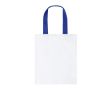 Sac en toile blanche à anses intermédiaires colorées 230g/m² couleur bleu