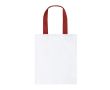 Sac en toile blanche à anses intermédiaires colorées 230g/m² couleur rouge