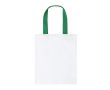 Sac en toile blanche à anses intermédiaires colorées 230g/m² couleur vert