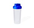 Shaker transparent avec bouchon à vis coloré et filtre 800ml couleur bleu
