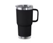 Mug en inox à double paroi avec anse rigide 600ml couleur noir