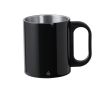 Mug double paroi en inox avec anse en plastique 300ml couleur noir