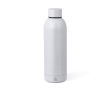 Bouteille en inox recyclé aux couleurs métallisées 500ml couleur blanc