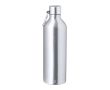 Bouteille en aluminium recyclé, fini mat et mousqueton 800ml couleur argenté
