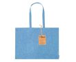 Sac en 100% coton recyclé à longues anses 220g/m² couleur bleu