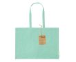 Sac en 100% coton recyclé à longues anses 220g/m² couleur vert