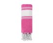 Serviette paréo en coton avec détails aux extrémités 180g/m² couleur rose