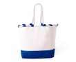 Sac bicolore en coton à longues anses en corde 280g/m² couleur bleu marine