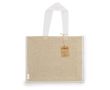 Sac à anses longues en coton recyclé et jute 140g/m² couleur naturel