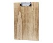Porte-bloc en bois avec pince pour documents A4 couleur bois