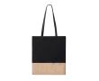 Sac en 100% coton coloré avec base en jute 120g/m² couleur noir