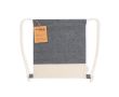 Sac à dos ficelle en coton recyclé bicolore 120g/m² couleur noir